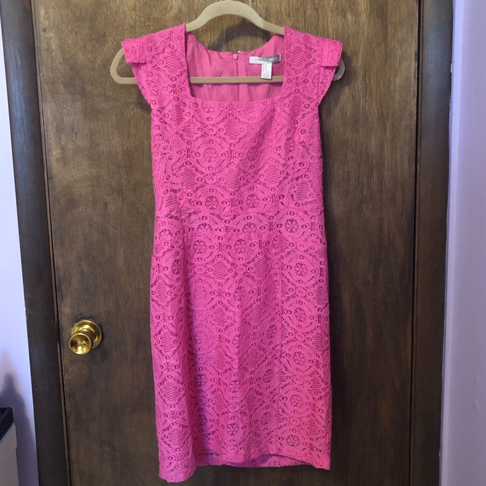 Pink Lace Crochet Dress NEW